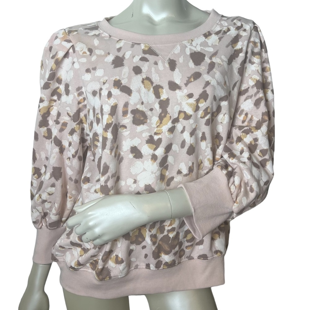 Wit & Wisdom Women’s Pink Floral-Print Pullover Sweatshirt Size Large NWT New